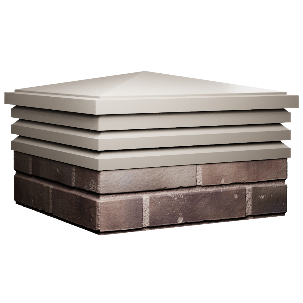 Колпак Zking Бона ХайТек Бежевый на столб 2х2 кирпича (513х513мм) в Раменском фото