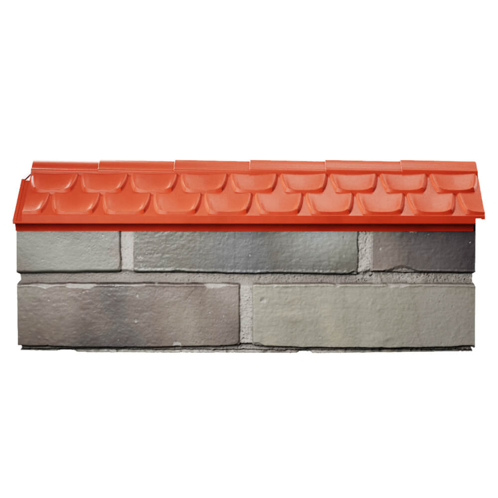 Парапет Zking Эльбрус Красный с посадкой на 0.5 кирпича (130мм) в Раменском фото
