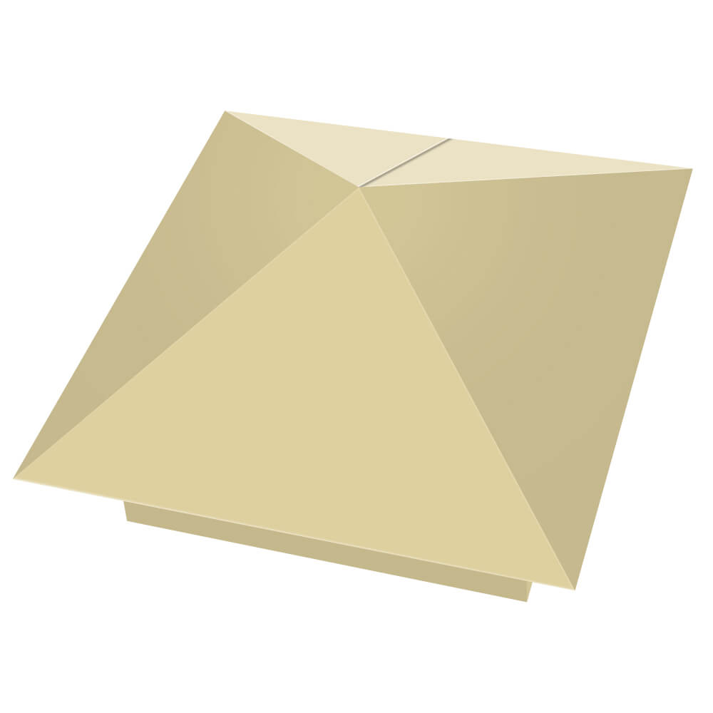 Колпак металлический 400х400мм RAL1014 Бежевый заборный Раменское фото