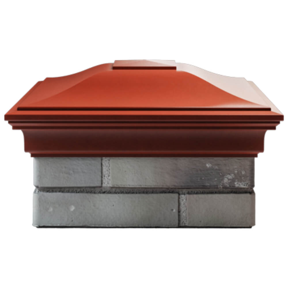 Колпак Zking Монблан Красный на столб 1.5х1.5 кирпича (385х385мм) Раменское фото