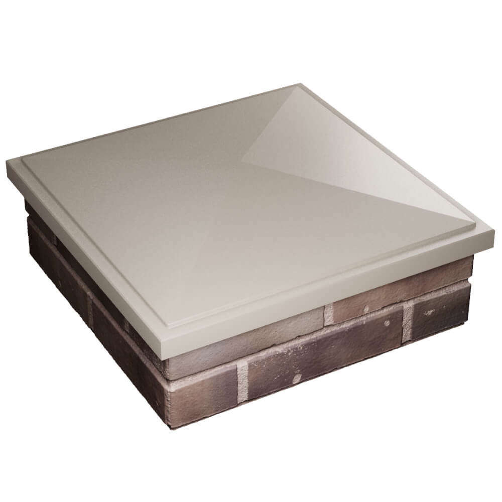 Колпак Zking БонаМоно Бежевый на столб 2х2 кирпича (515х515, 530х530мм) в Раменском фото