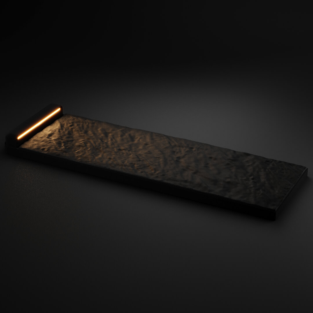 LED Светильник для шаговой плиты STONE Черный Сланец 330х75х98мм в Раменском фото