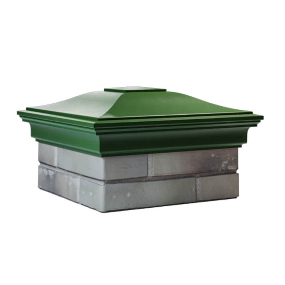 Колпак Zking Монблан Зеленый на столб 1.5х1.5 еврокирпича 0.7НФ (355х355мм) в Раменском фото