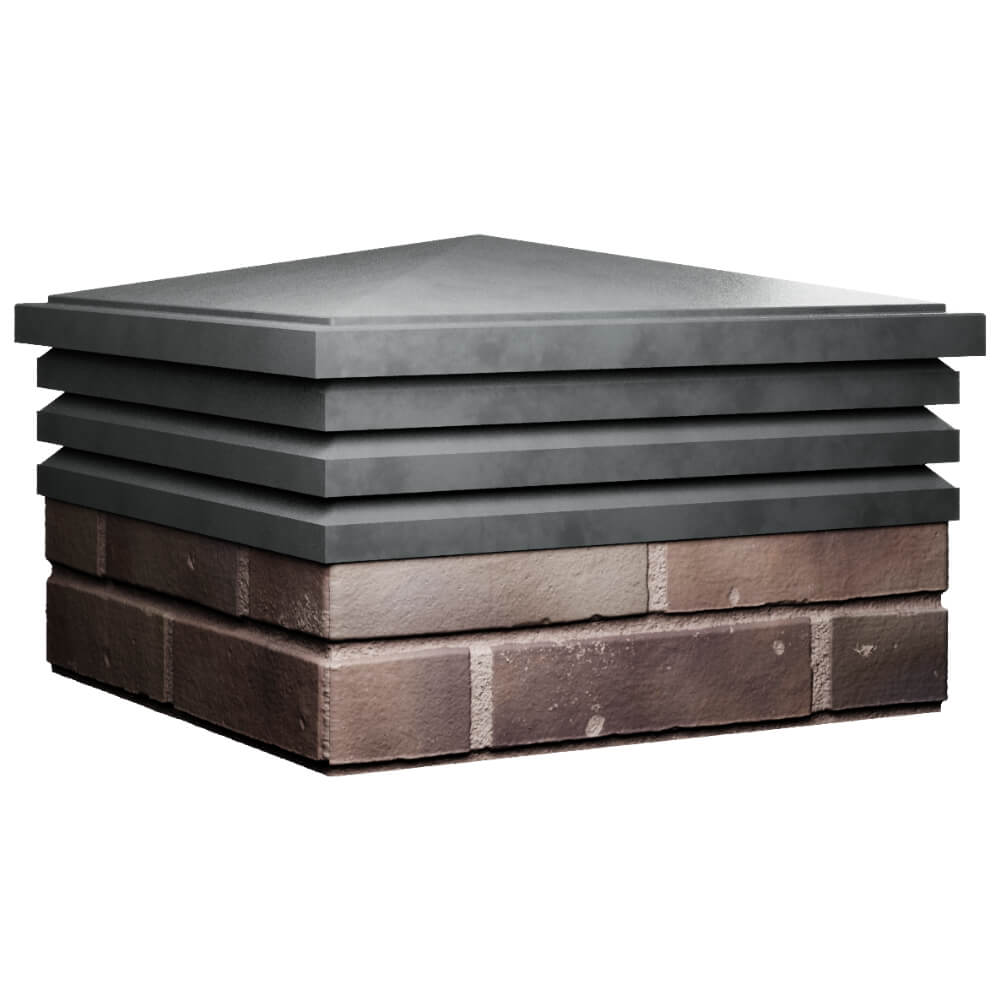 Колпак Zking Бона ХайТек Серый на столб 2х2 кирпича (513х513мм) в Раменском фото