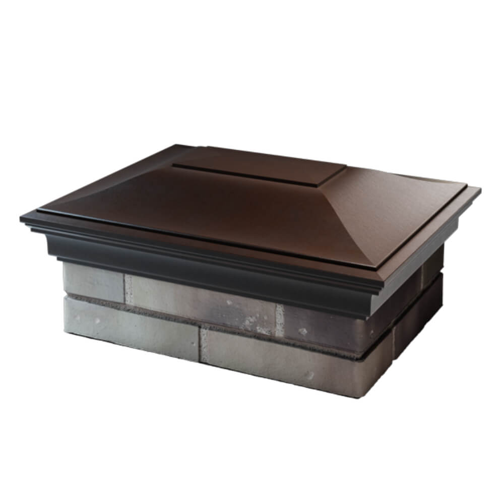 Колпак Zking Монблан Коричневый на столб 2х1.5 кирпича (515х385мм) в Раменском фото