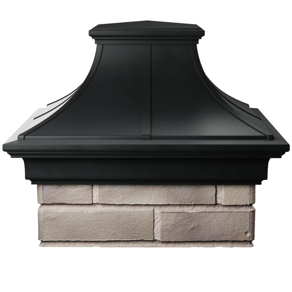 Колпак Zking Монблан Премиум Черный на столб 1.5х1.5 кирпича (385х385мм) Раменское фото