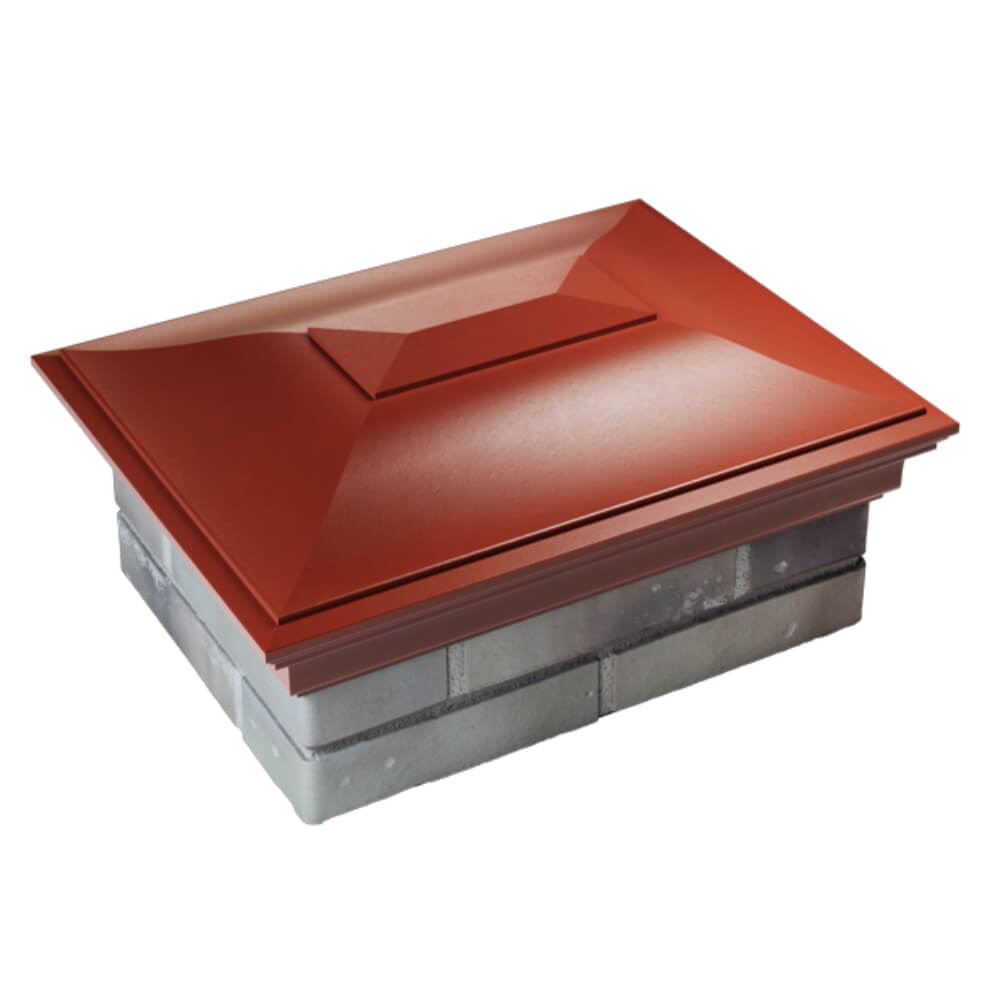 Колпак Zking Монблан Красный на столб 2х1.5 кирпича (515х385мм) Раменское фото