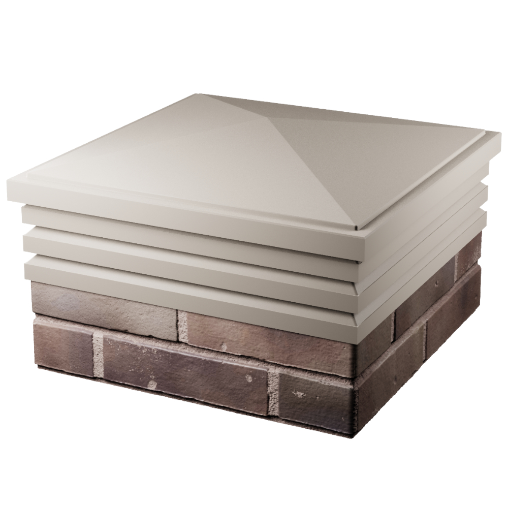 Колпак Zking Бона ХайТек Бежевый на столб 2х2 кирпича (513х513мм) в Раменском фото