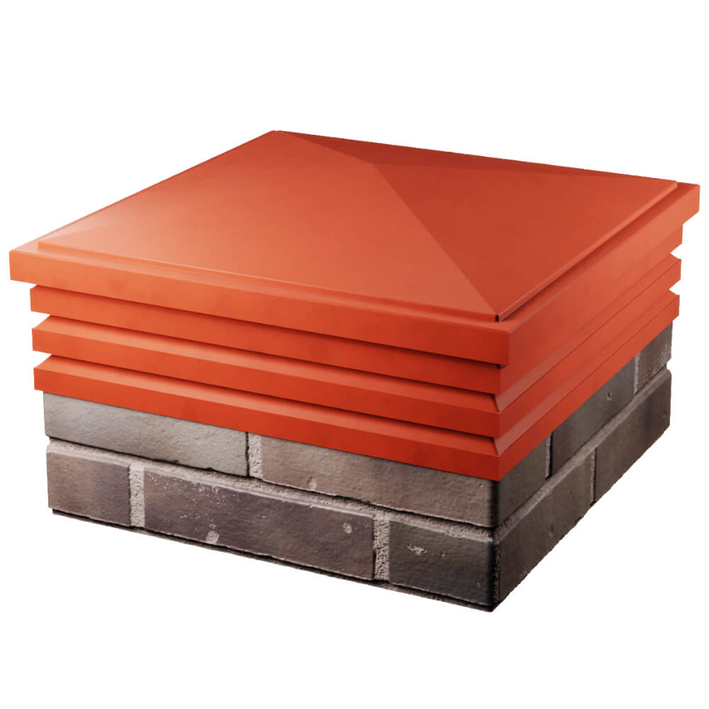 Колпак Zking Бона ХайТек Красный на столб 2х2 кирпича (513х513мм) в Раменском фото