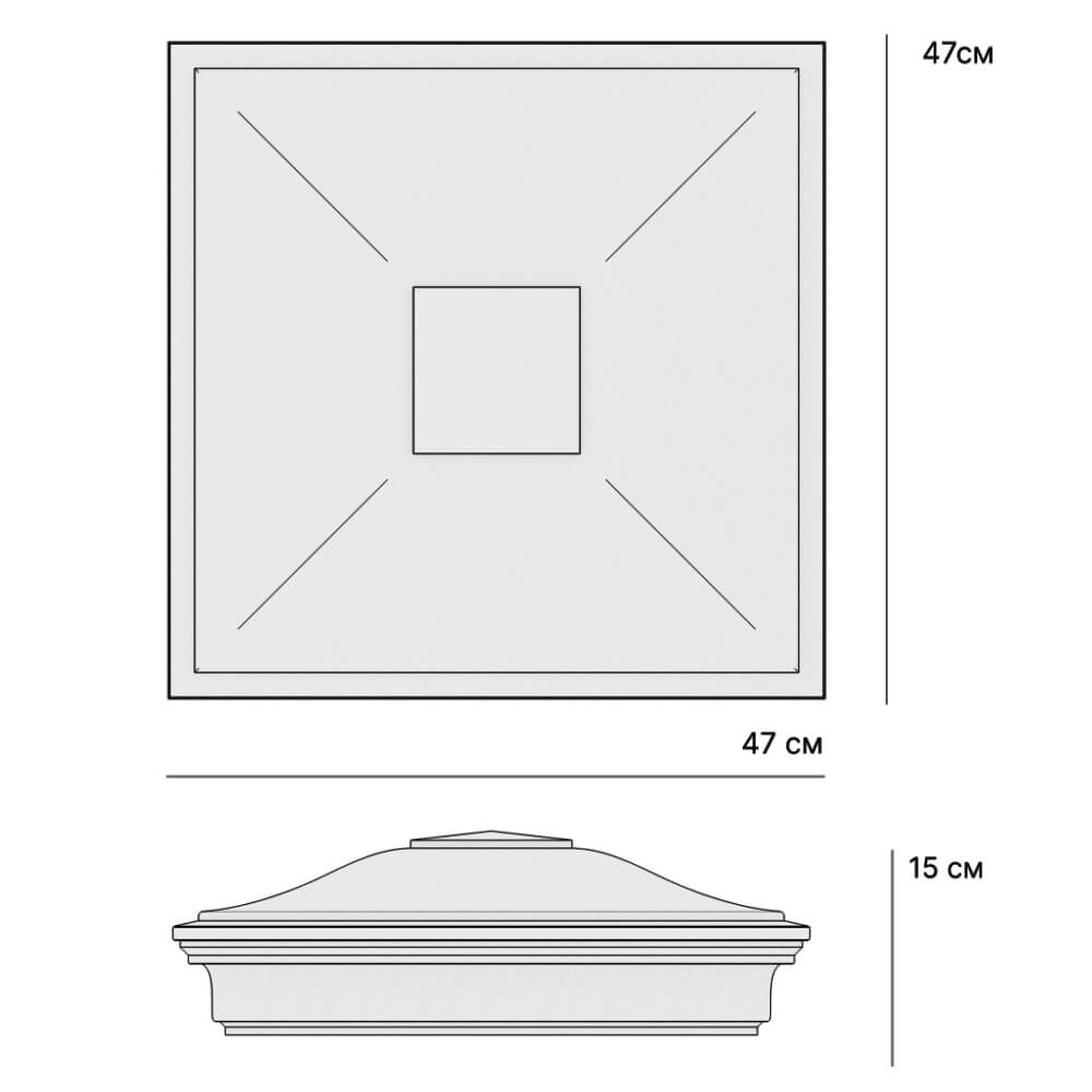 Колпак Zking Монблан Коричневый на столб 1.5х1.5 кирпича (385х385мм) в Раменском фото