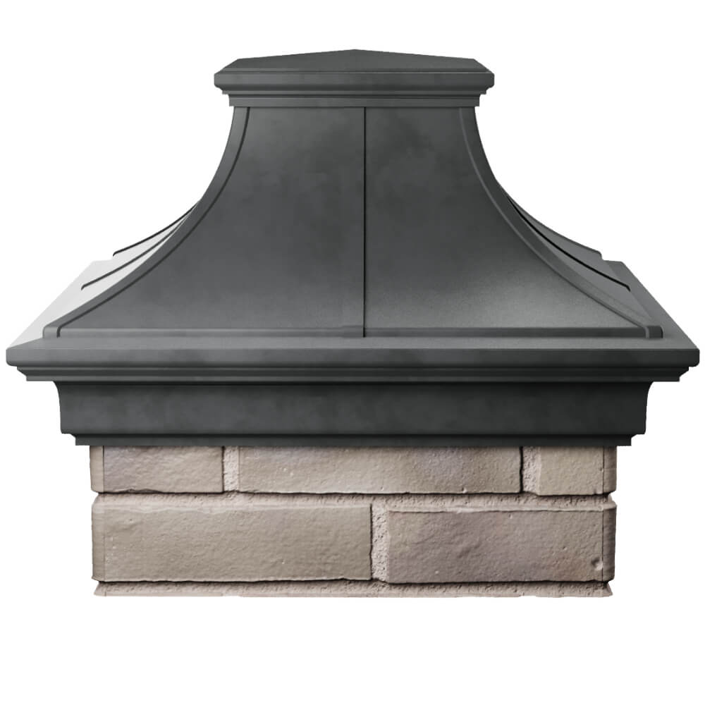 Колпак Zking Монблан Премиум Серый на столб 1.5х1.5 кирпича (385х385мм) Раменское фото