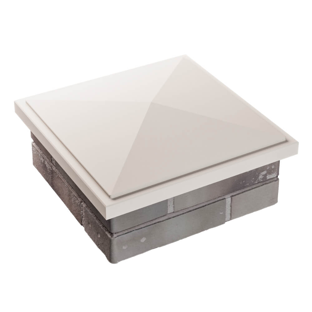 Колпак Zking БонаМоно Бежевый на столб 1.5х1.5 кирпича (385х385, 400х400мм) в Раменском фото