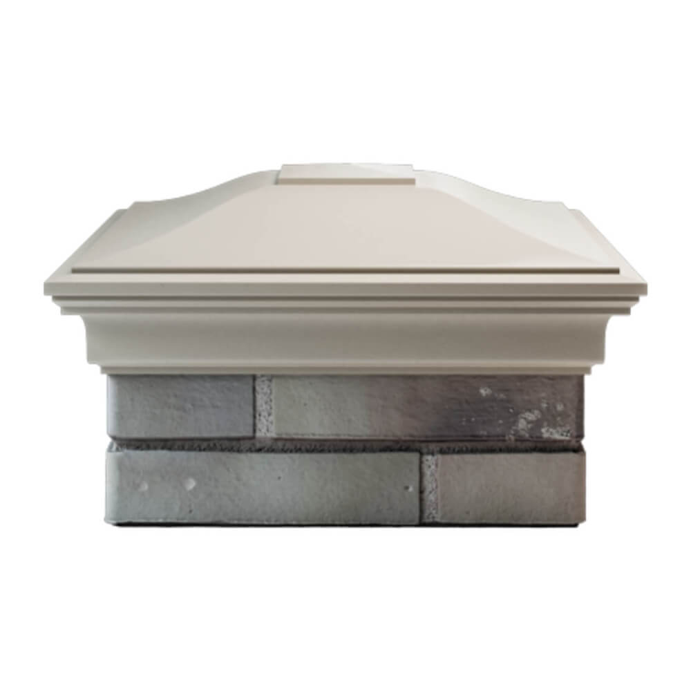 Колпак Zking Монблан Бежевый на столб 1.5х1.5 еврокирпича 0.7НФ (355х355мм) Раменское фото