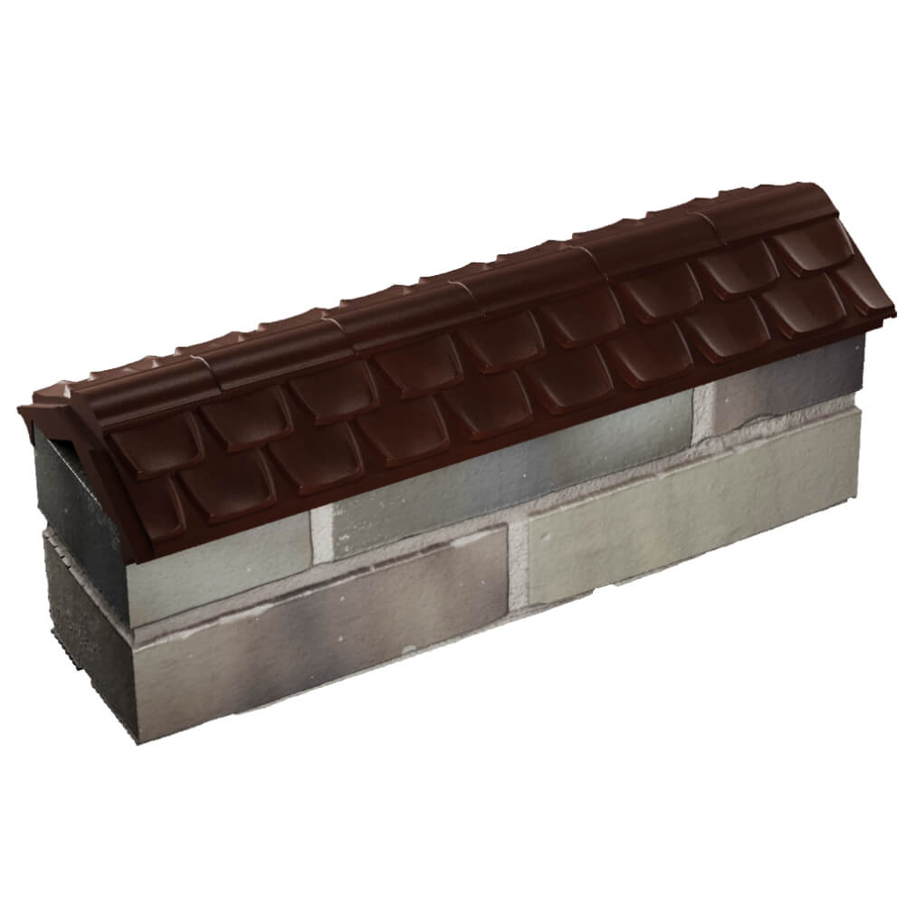 Парапет Zking Эльбрус Коричневый с посадкой на 0.5 кирпича (130мм) в Раменском фото