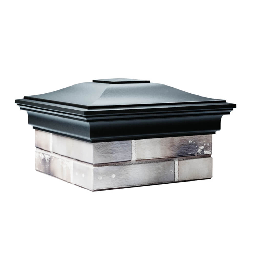 Колпак Zking Монблан Черный на столб 1.5х1.5 еврокирпича 0.7НФ (355х355мм) в Раменском фото