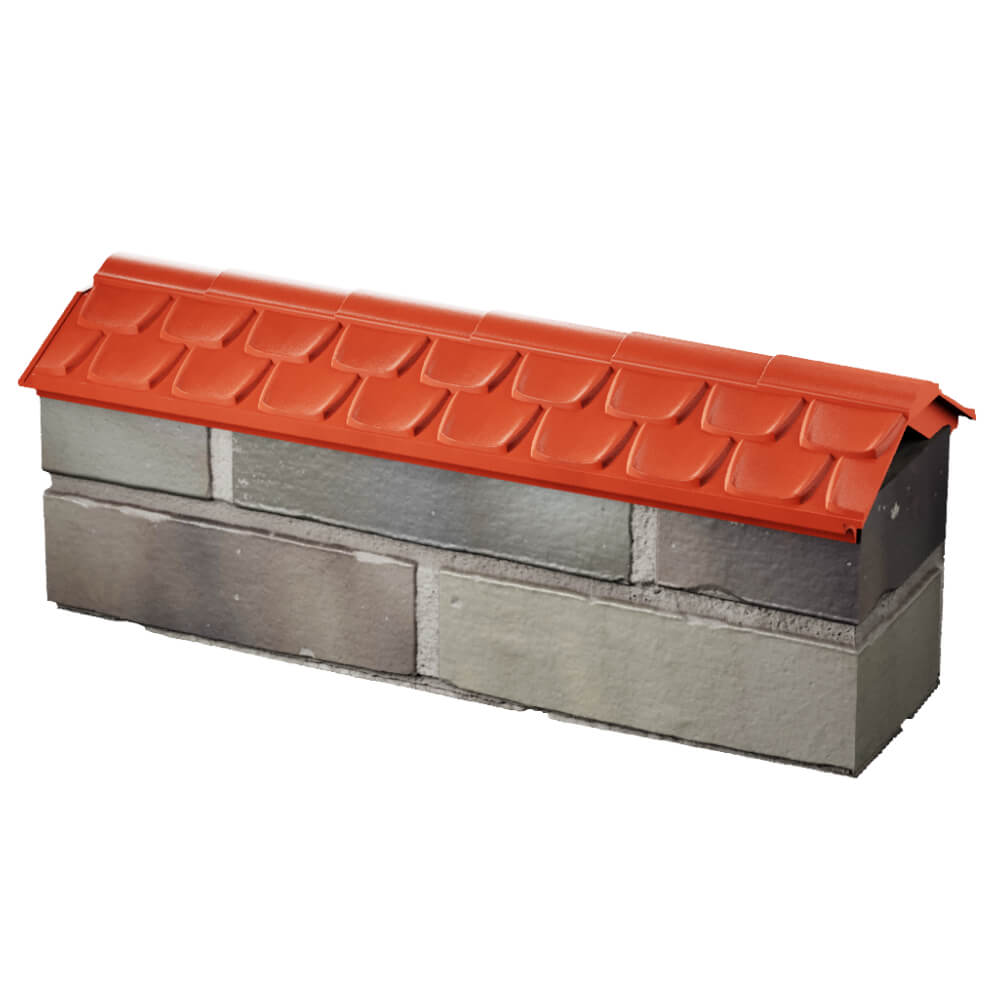 Парапет Zking Эльбрус Красный с посадкой на 0.5 кирпича (130мм) в Раменском фото