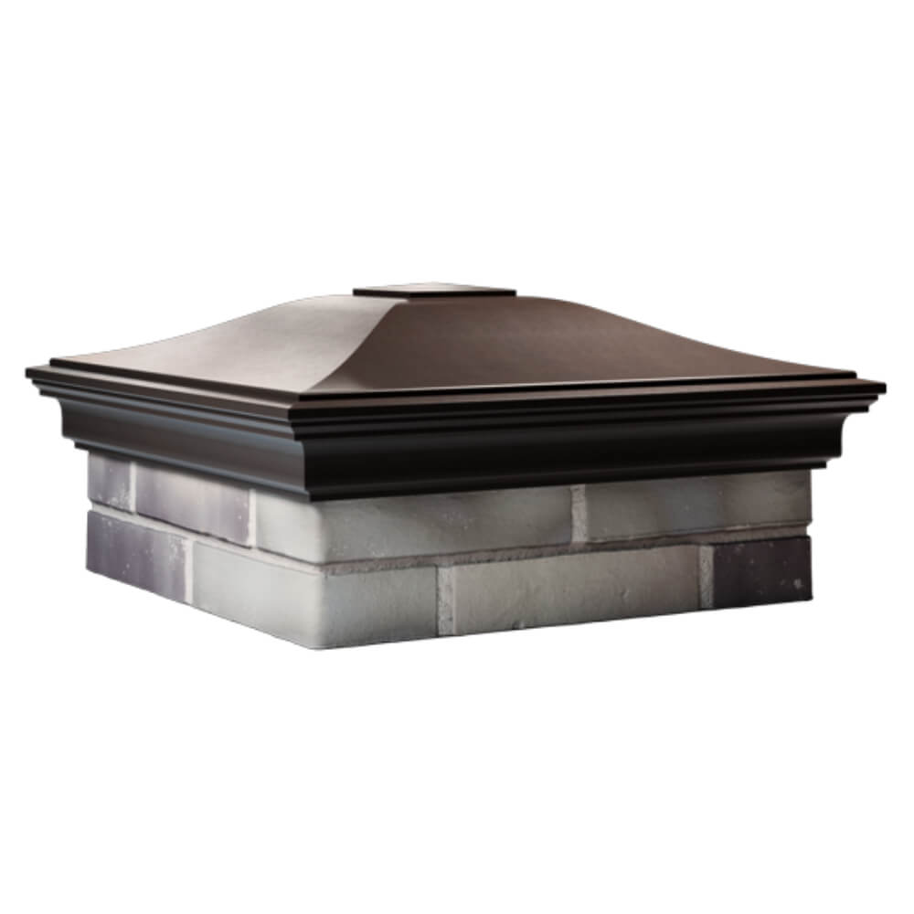 Колпак Zking Монблан Коричневый на столб 2х2 кирпича (515х515мм) в Раменском фото