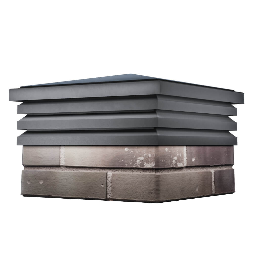 Колпак Zking Бона ХайТек Серый на столб 1.5х1.5 кирпича (385х385мм) в Раменском фото