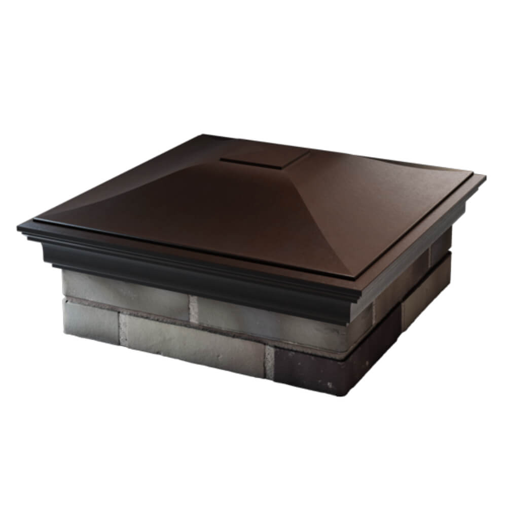 Колпак Zking Монблан Коричневый на столб 2х2 кирпича (515х515мм) в Раменском фото