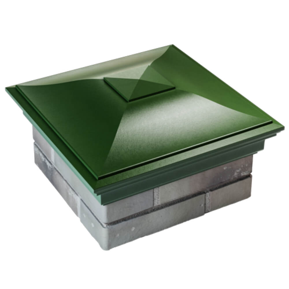 Колпак Zking Монблан Зеленый на столб 1.5х1.5 кирпича (385х385мм) в Раменском фото