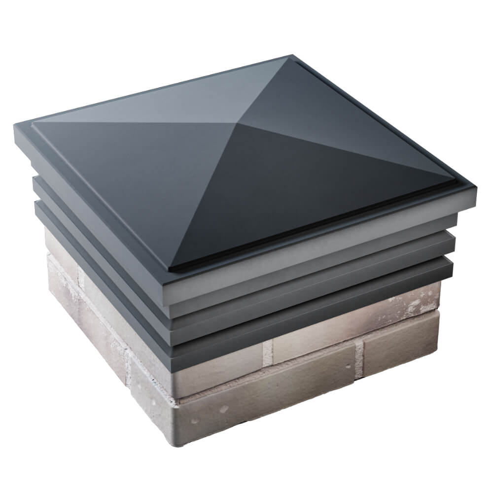 Колпак Zking Бона ХайТек Серый на столб 1.5х1.5 кирпича (385х385мм) в Раменском фото