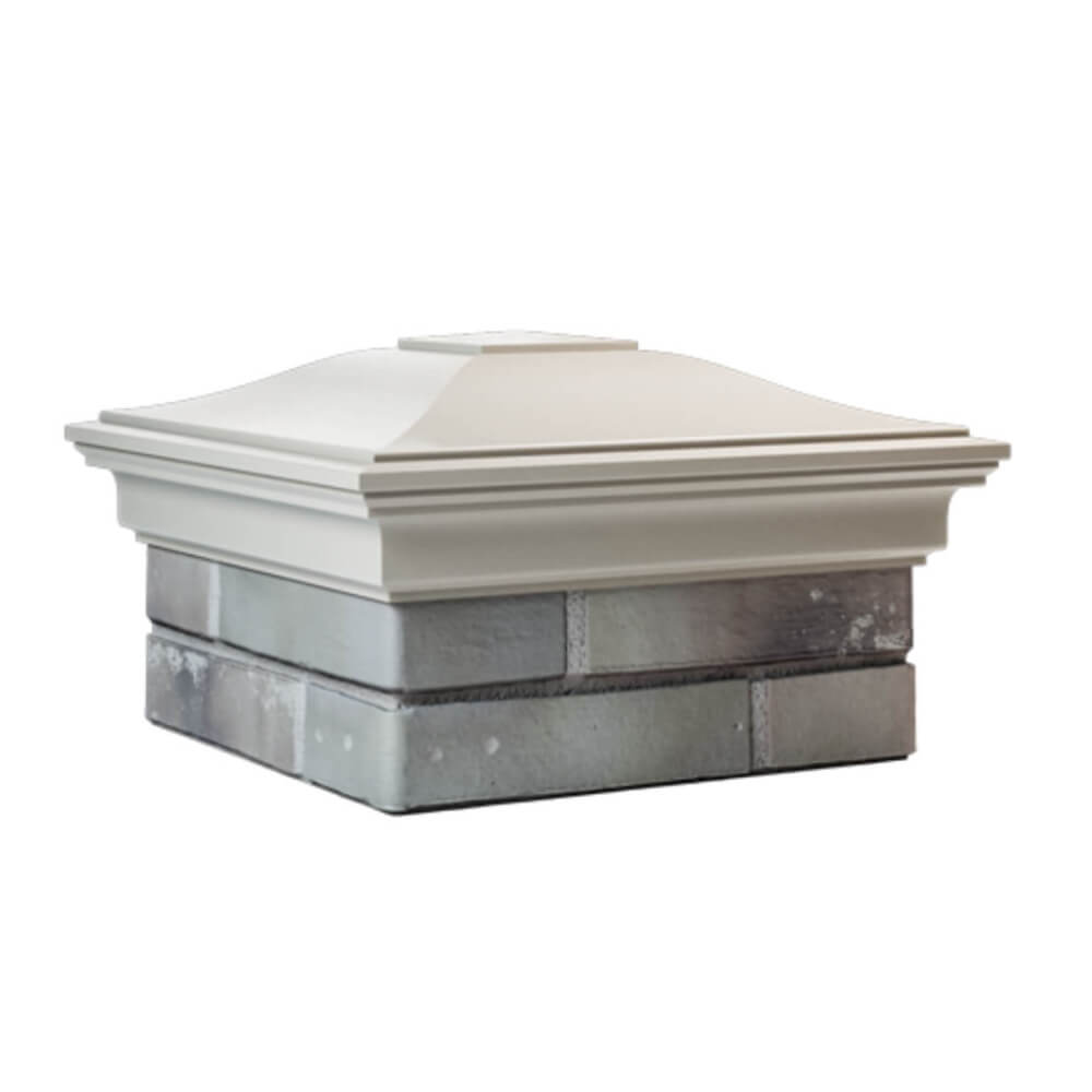 Колпак Zking Монблан Бежевый на столб 1.5х1.5 еврокирпича 0.7НФ (355х355мм) в Раменском фото