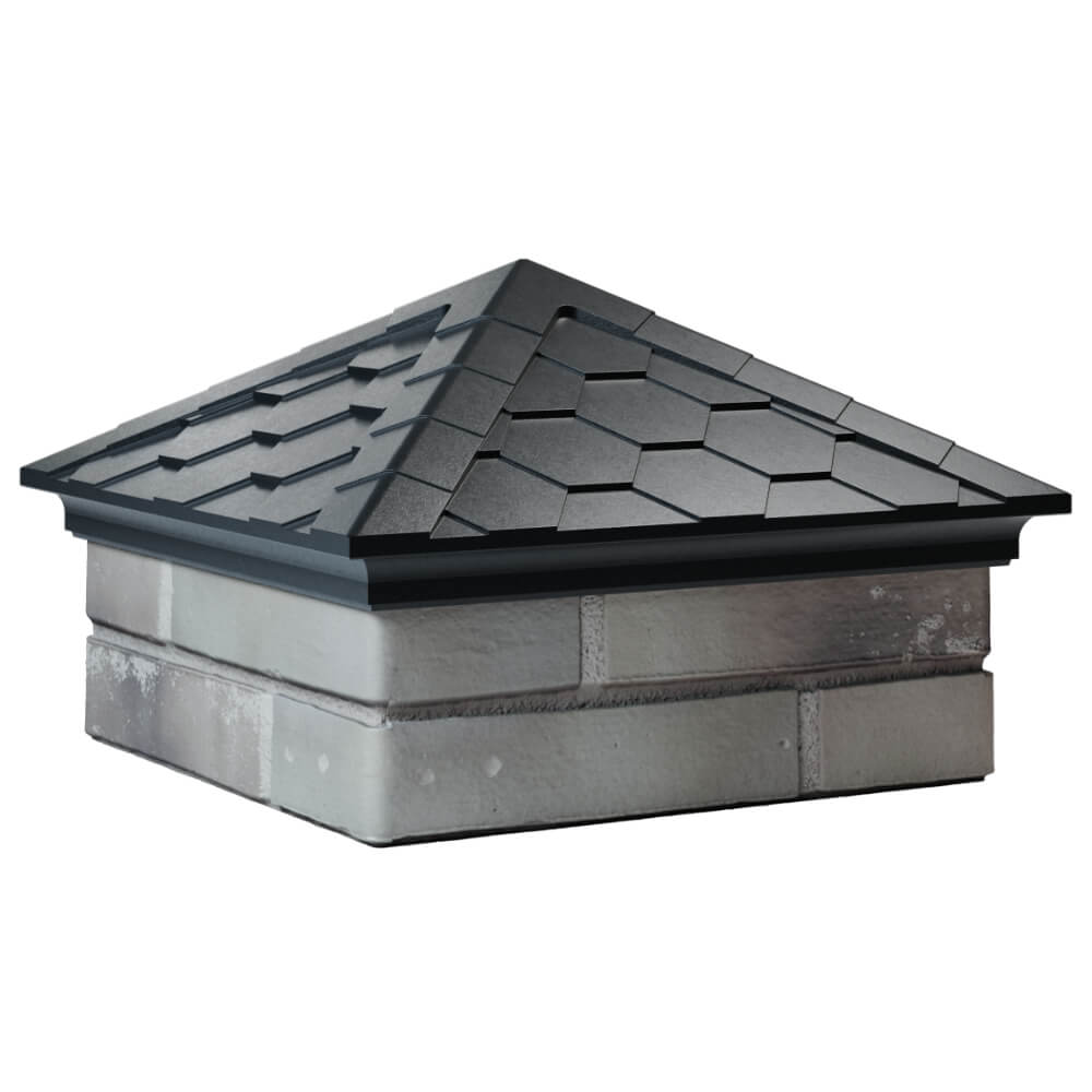 Колпак Zking Эверест Черный на столб 1.5х1.5 кирпича (390х390мм) в Раменском фото