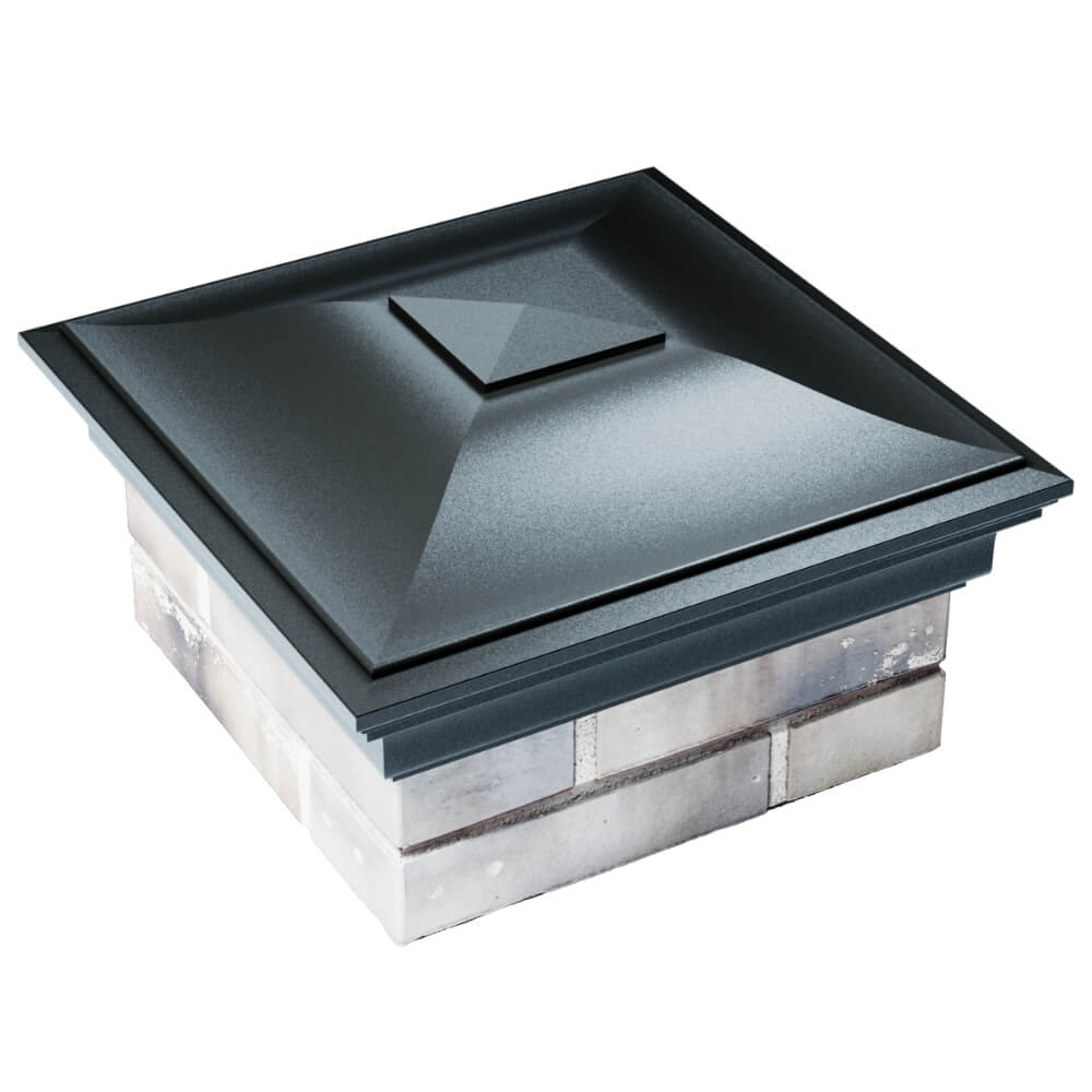 Колпак Zking Монблан Черный на столб 1.5х1.5 кирпича (385х385мм) в Раменском фото