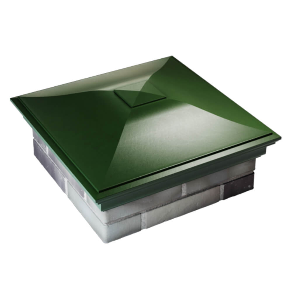 Колпак Zking Монблан Зеленый на столб 2х2 кирпича (515х515мм) Раменское фото