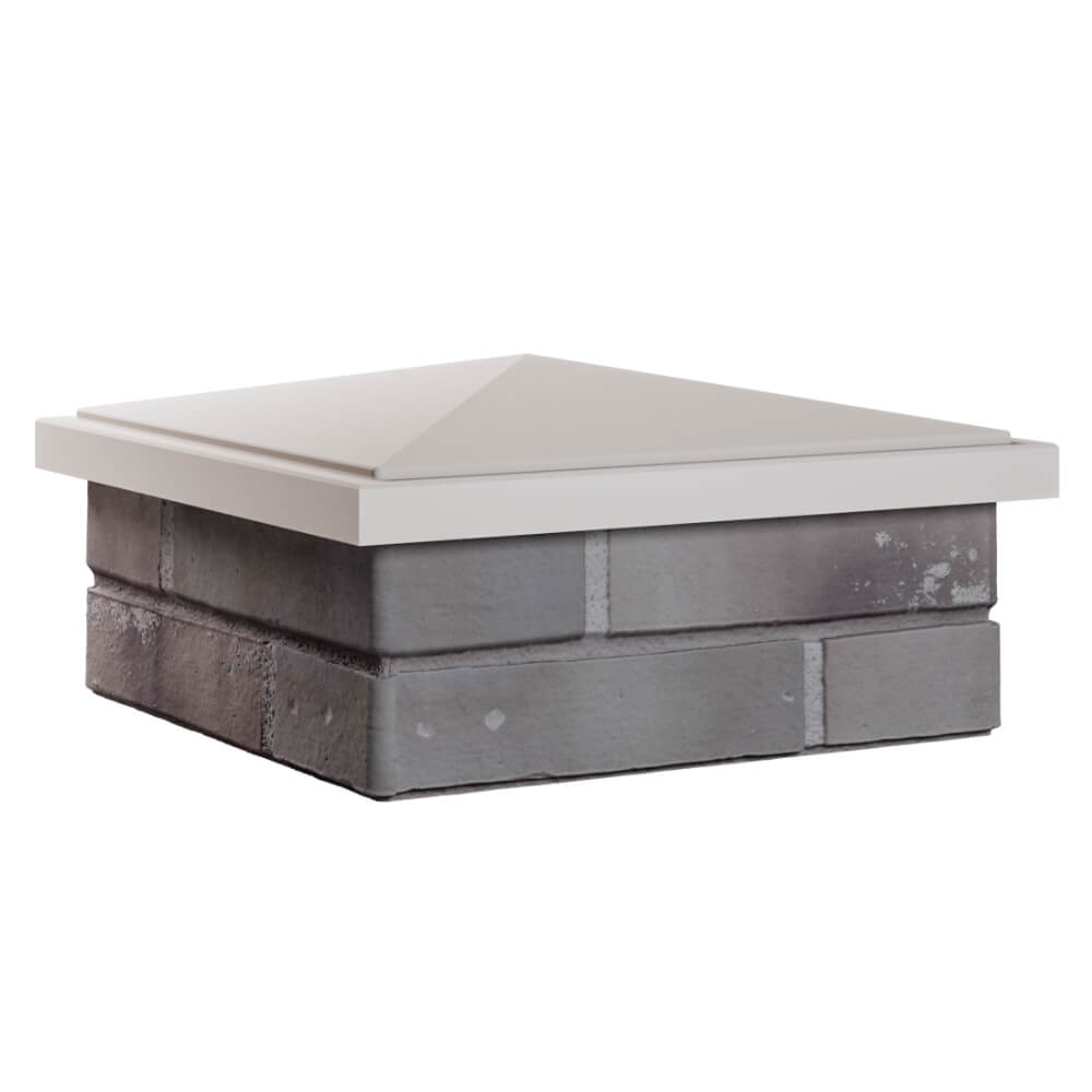 Колпак Zking БонаМоно Бежевый на столб 1.5х1.5 кирпича (385х385, 400х400мм) в Раменском фото