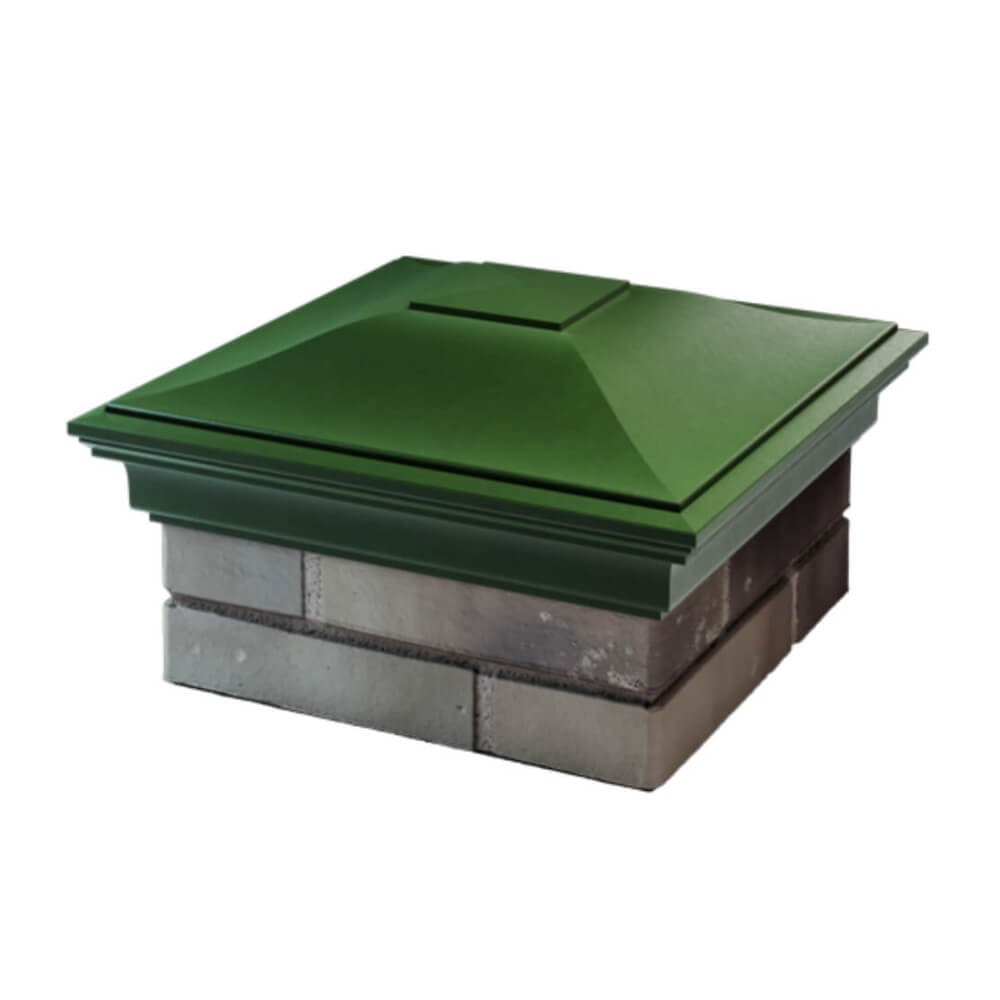 Колпак Zking Монблан Зеленый на столб 1.5х1.5 еврокирпича 0.7НФ (355х355мм) в Раменском фото