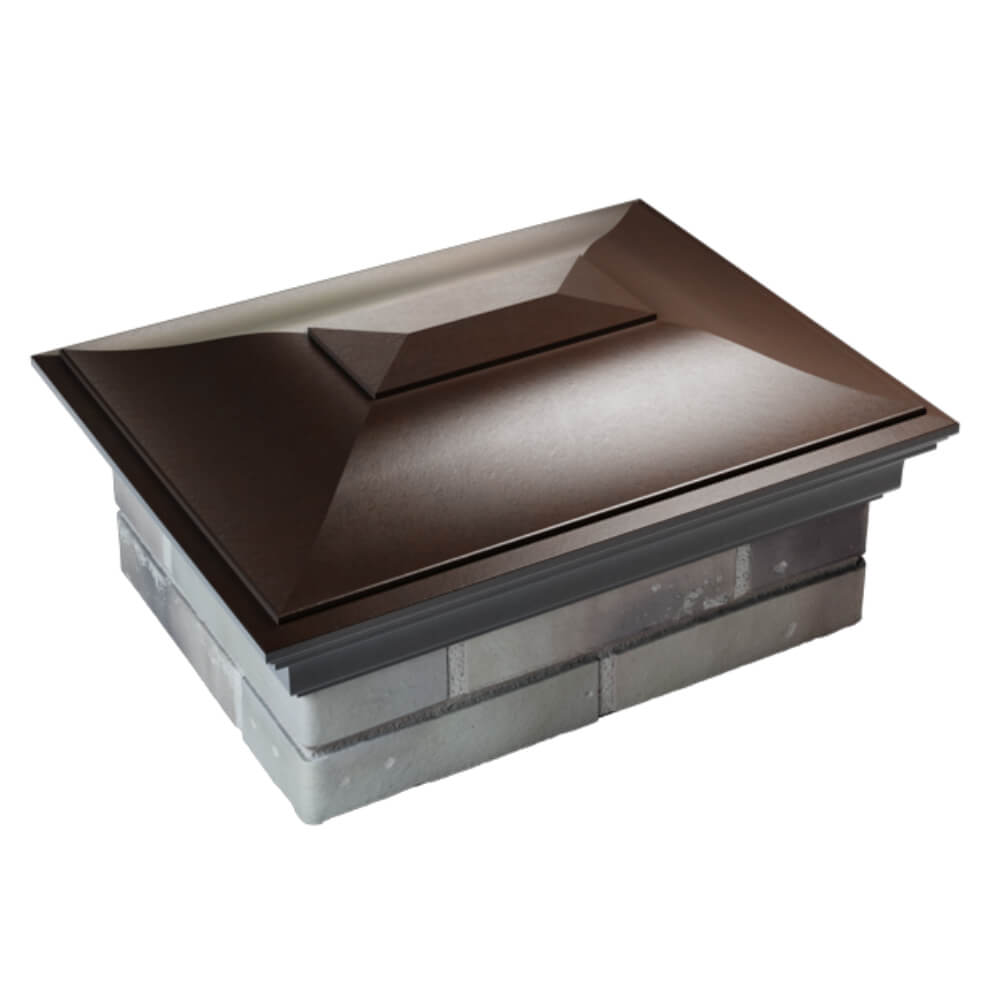 Колпак Zking Монблан Коричневый на столб 2х1.5 кирпича (515х385мм) Раменское фото