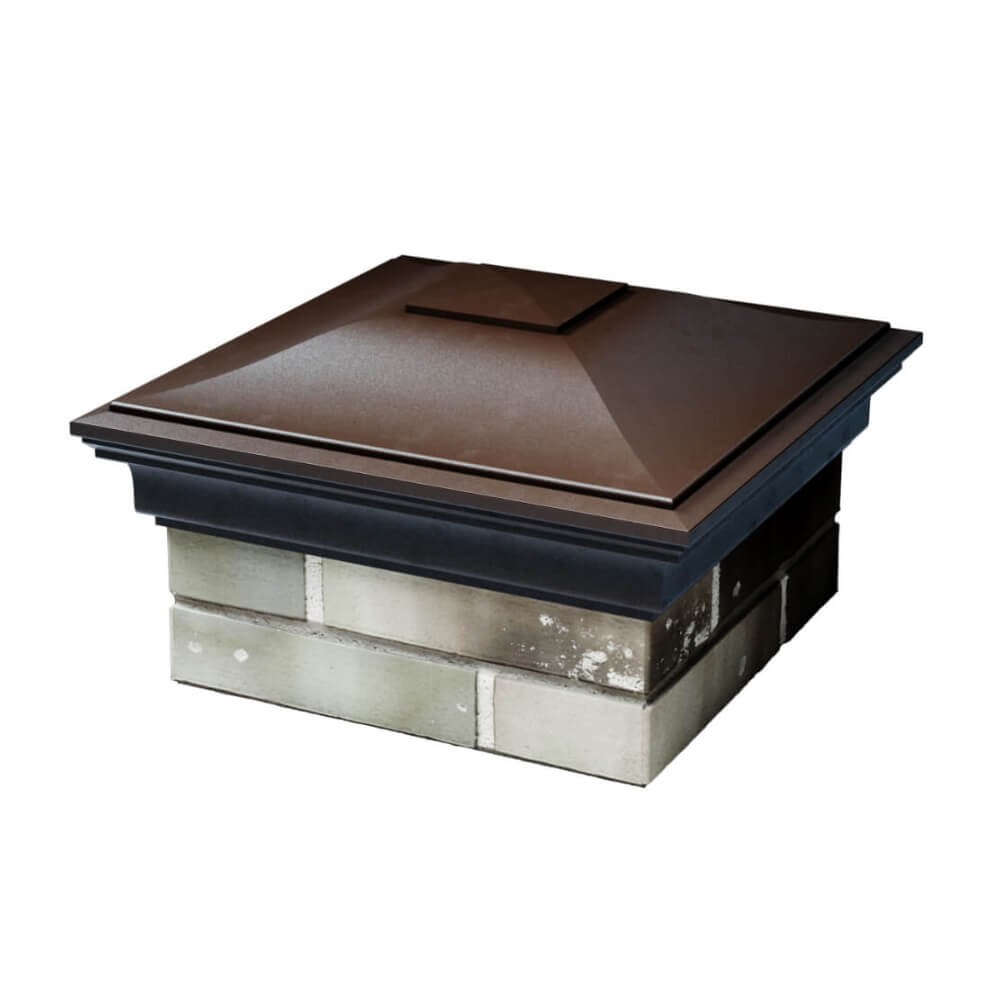 Колпак Zking Монблан Коричневый на столб 1.5х1.5 еврокирпича 0.7НФ (355х355мм) в Раменском фото