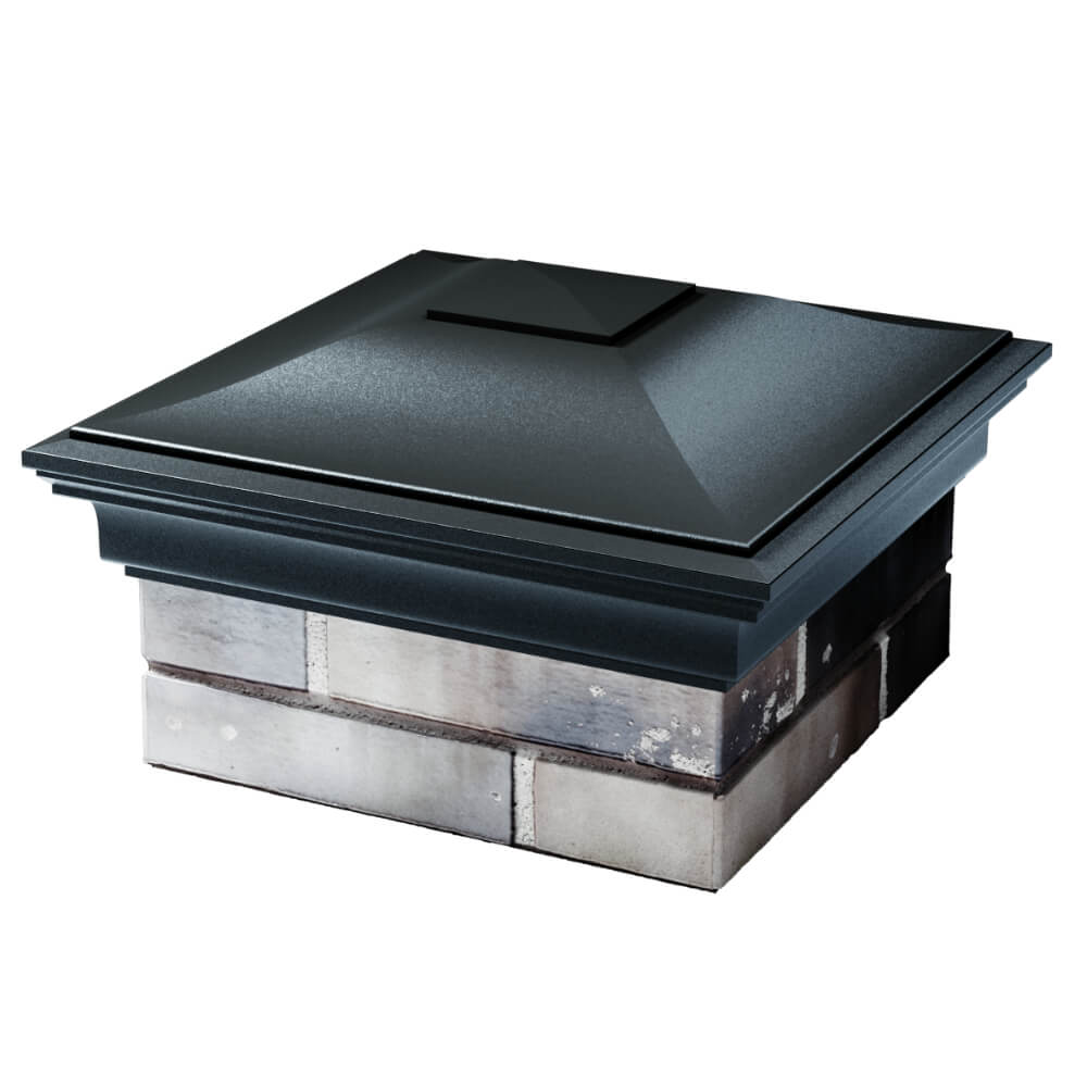 Колпак Zking Монблан Черный на столб 1.5х1.5 кирпича (385х385мм) в Раменском фото