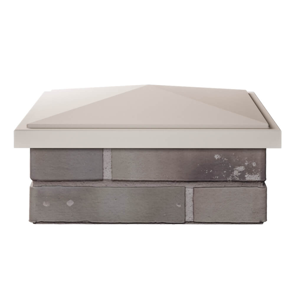 Колпак Zking БонаМоно Бежевый на столб 1.5х1.5 кирпича (385х385, 400х400мм) Раменское фото