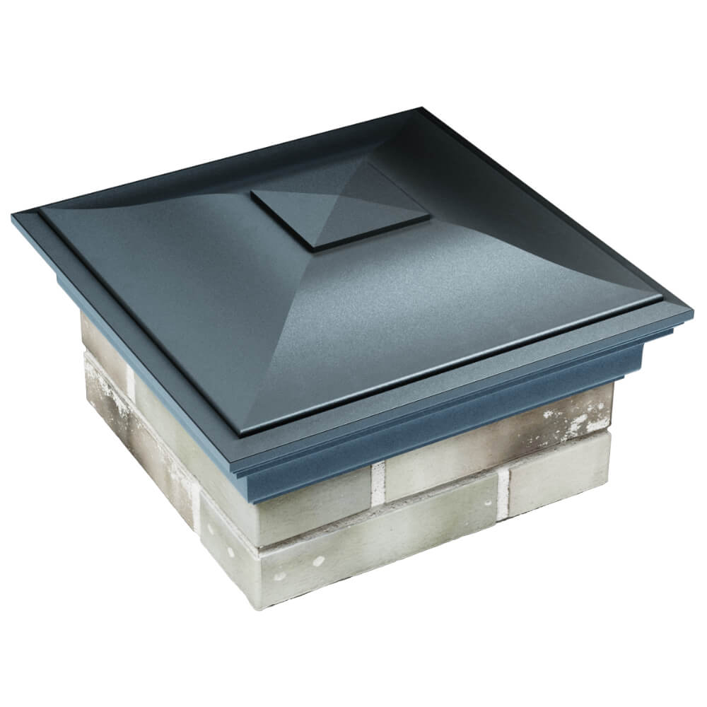 Колпак Zking Монблан Серый на столб 1.5х1.5 кирпича (385х385мм) в Раменском фото