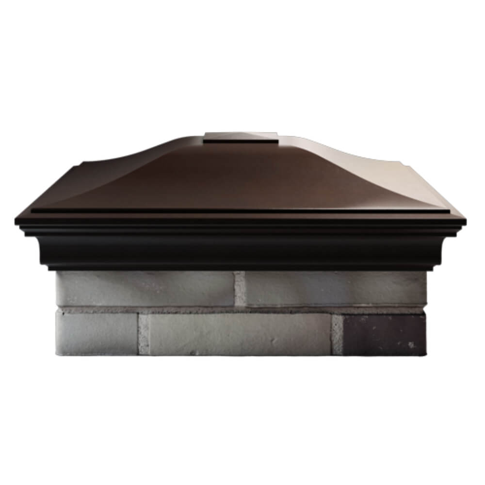 Колпак Zking Монблан Коричневый на столб 2х2 кирпича (515х515мм) в Раменском фото