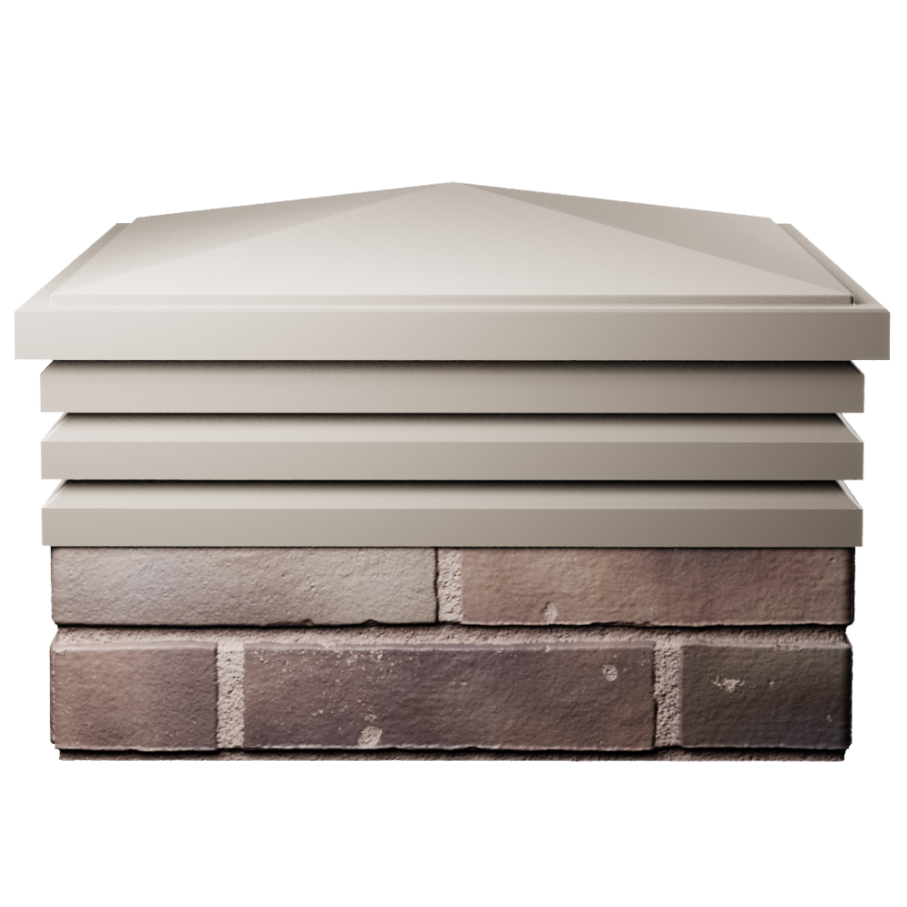 Колпак Zking Бона ХайТек Бежевый на столб 2х2 кирпича (513х513мм) Раменское фото