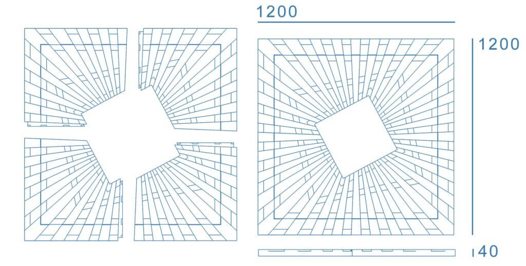 Приствольная решетка для дерева ZKING ATMOSPHERE 1.2х1.2м Черная в Раменском фото
