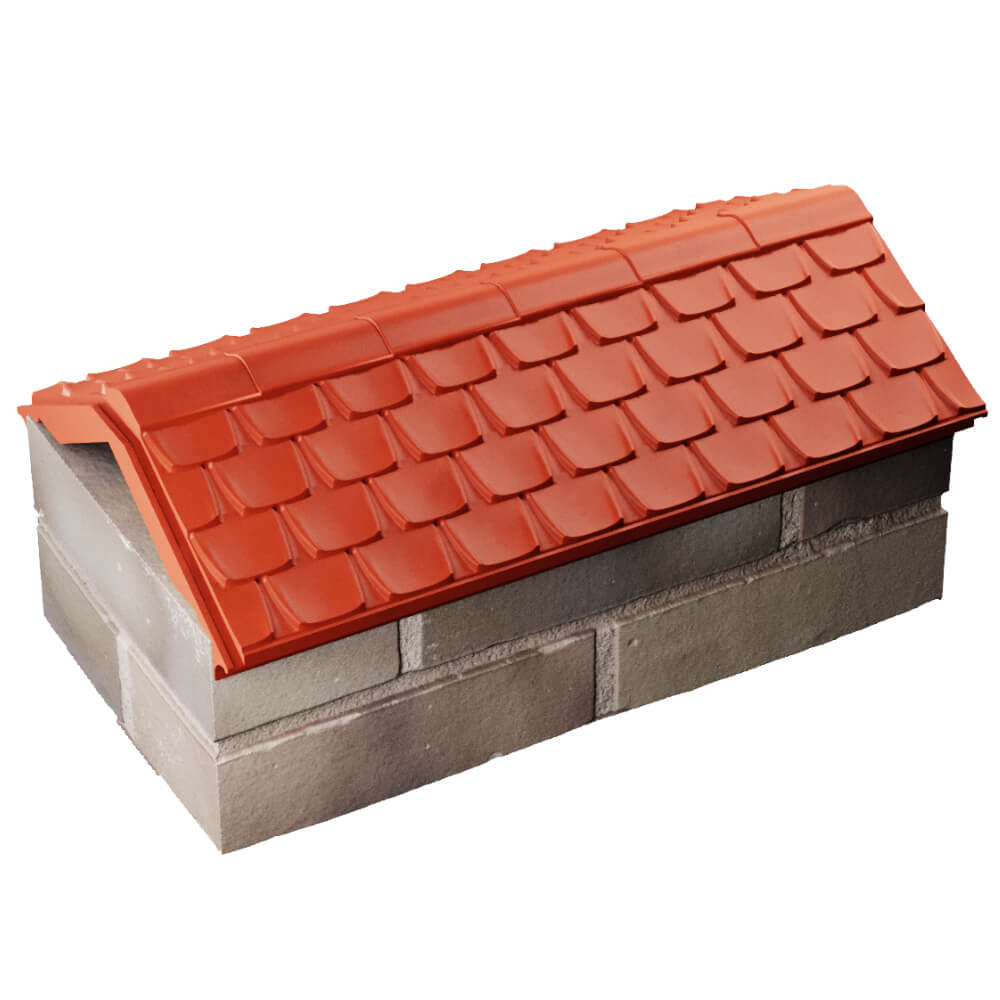 Парапет Zking Эльбрус Красный с посадкой на 1 кирпич (255мм) в Раменском фото