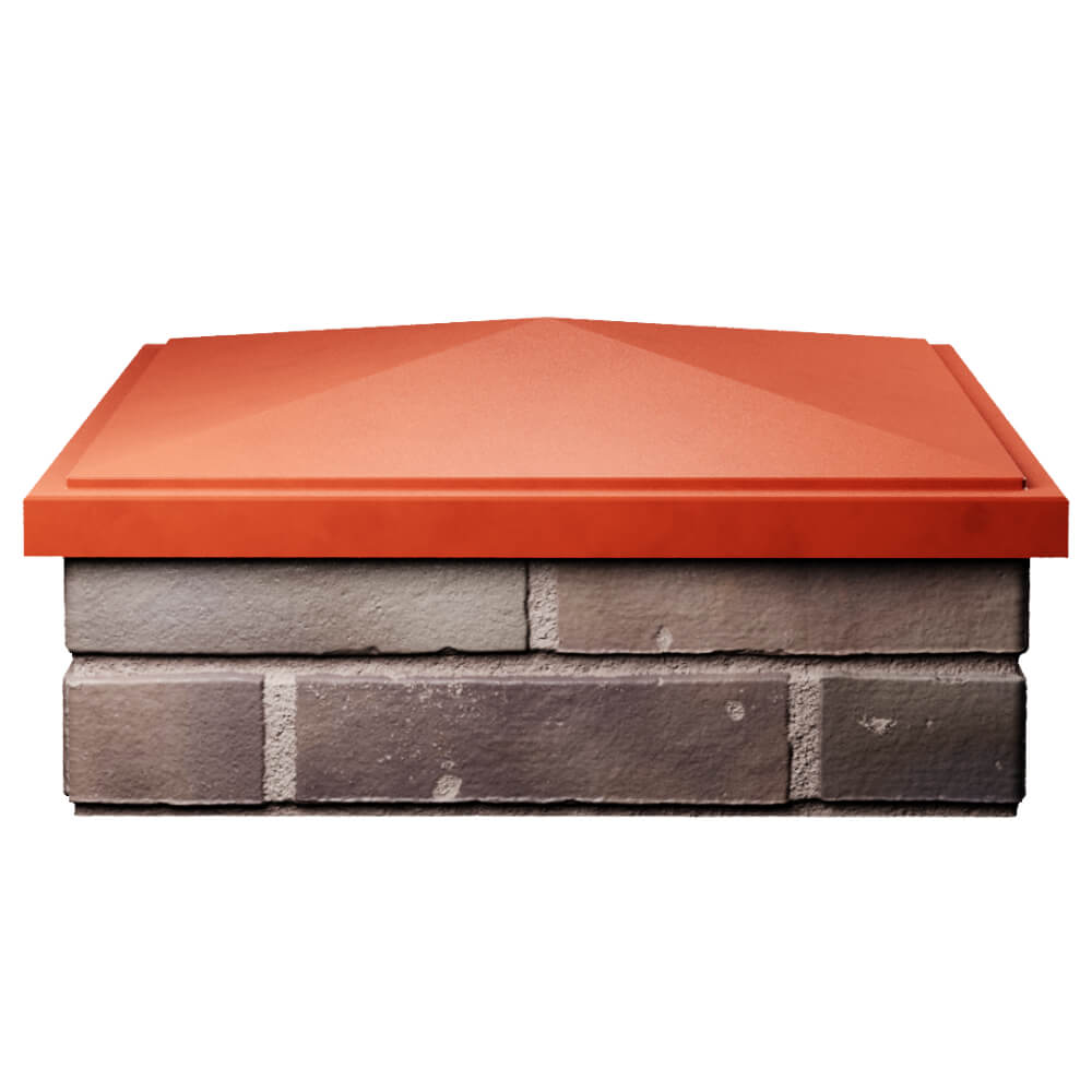 Колпак Zking БонаМоно Красный на столб 2х2 кирпича (515х515, 530х530мм) Раменское фото