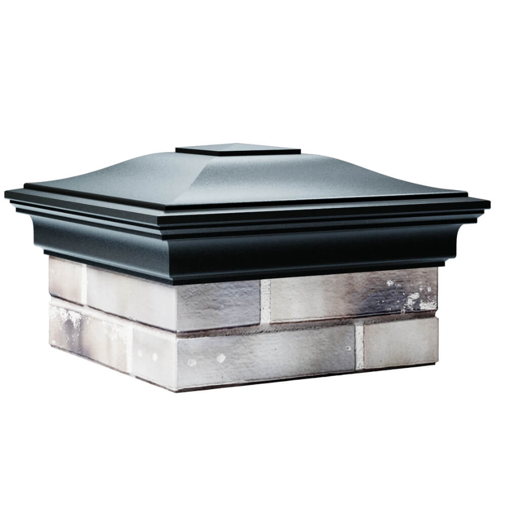 Колпак Zking Монблан Черный на столб 1.5х1.5 кирпича (385х385мм) в Раменском фото