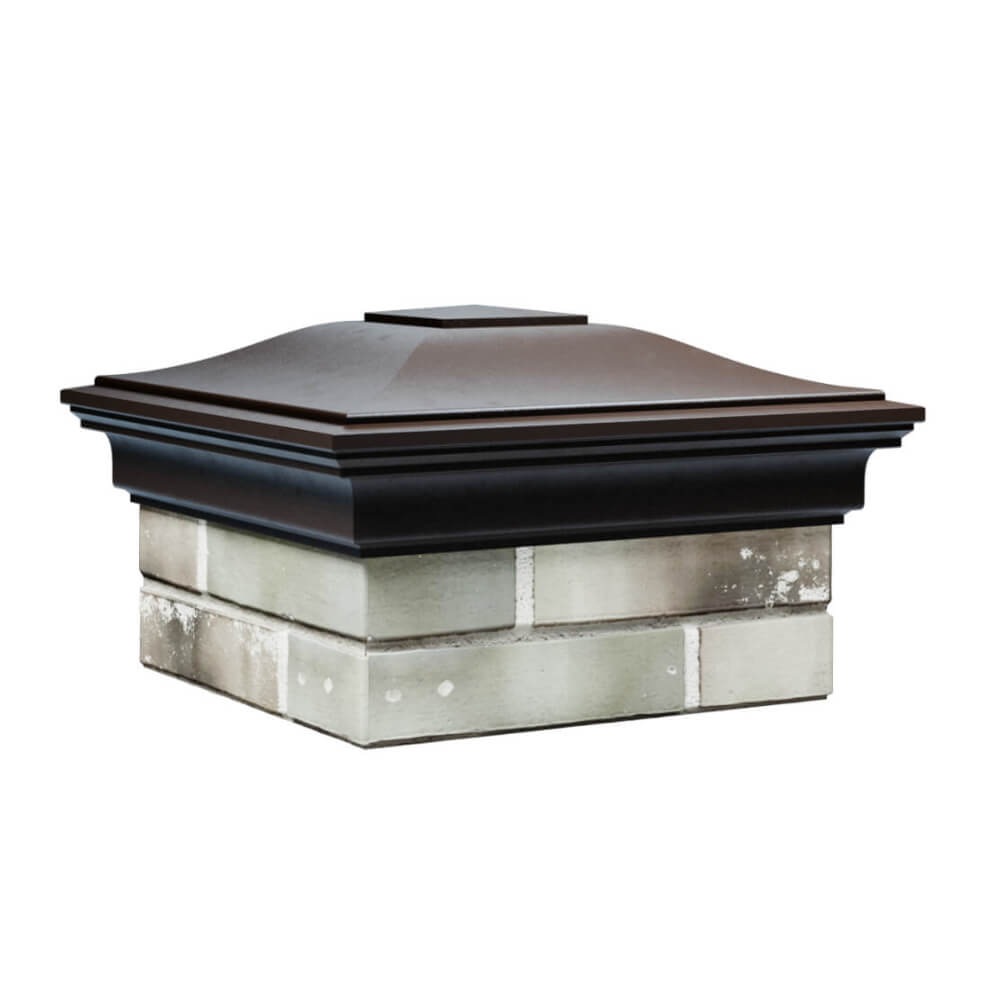 Колпак Zking Монблан Коричневый на столб 1.5х1.5 еврокирпича 0.7НФ (355х355мм) в Раменском фото