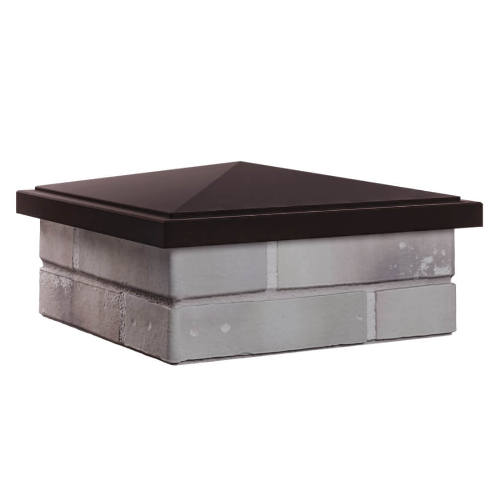 Колпак Zking БонаМоно Коричневый на столб 1.5х1.5 кирпича (385х385, 400х400мм) в Раменском фото