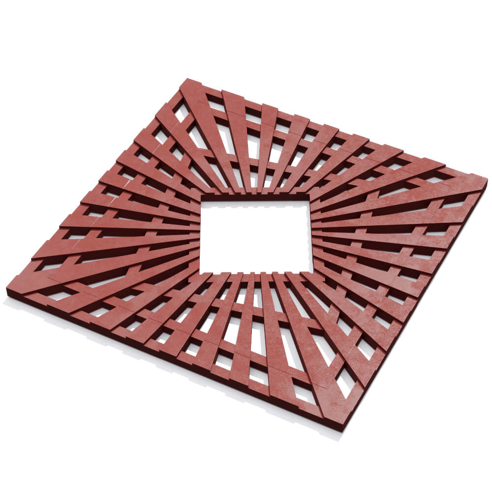 Приствольная решетка для дерева ZKING ATMOSPHERE 1.2х1.2м Красная в Раменском фото