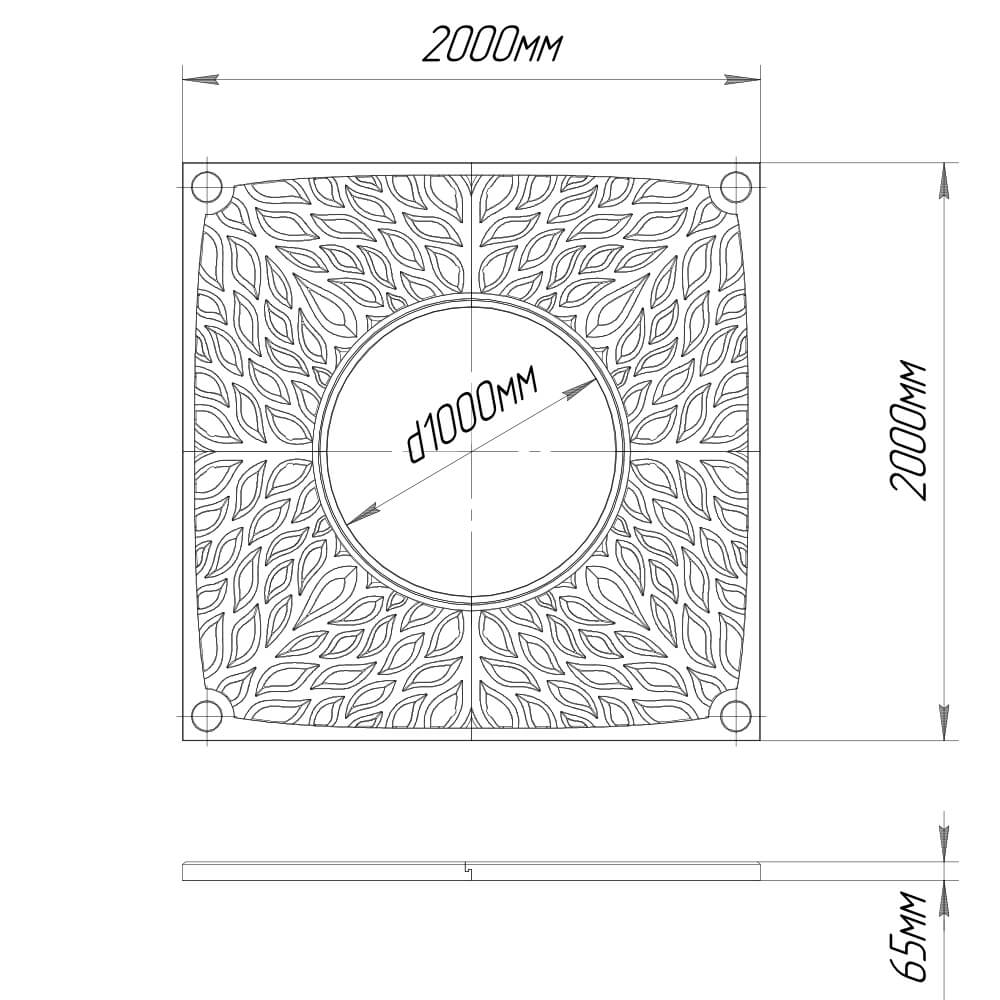 Приствольная решетка для дерева ZKING CRUST 2х2м Черная в Раменском фото