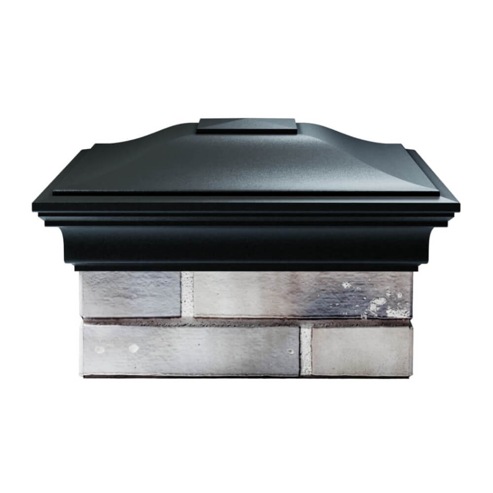 Колпак Zking Монблан Черный на столб 1.5х1.5 еврокирпича 0.7НФ (355х355мм) Раменское фото