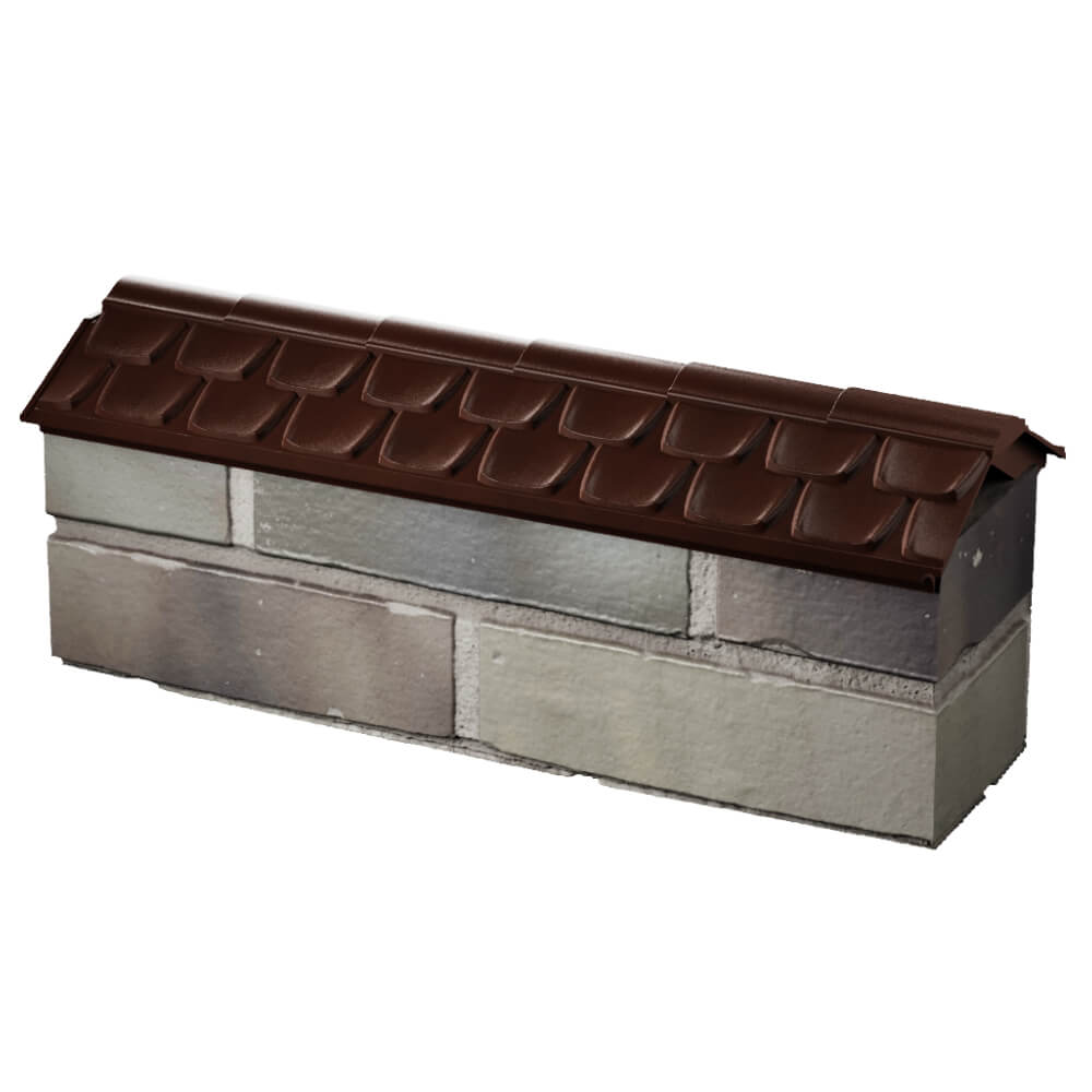 Парапет Zking Эльбрус Коричневый с посадкой на 0.5 кирпича (130мм) в Раменском фото