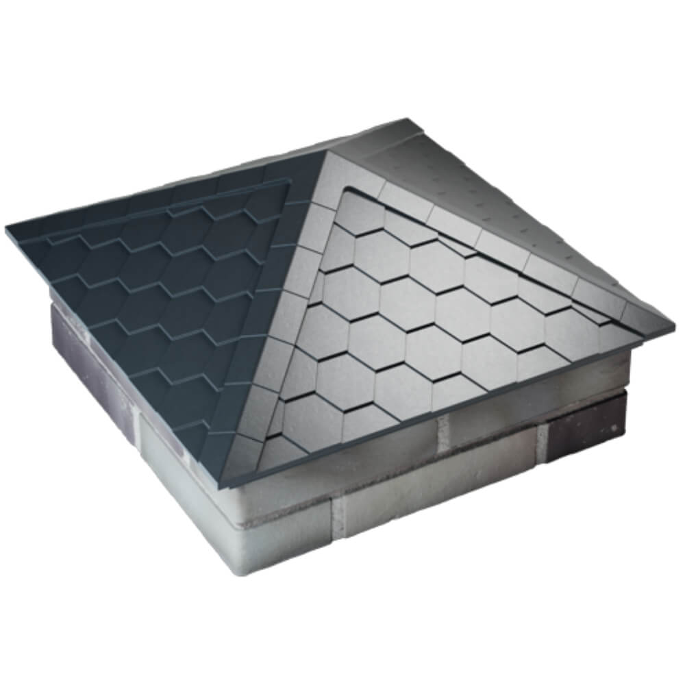 Колпак Zking Эверест Серый на столб 2х2 кирпича (535х535мм) Раменское фото