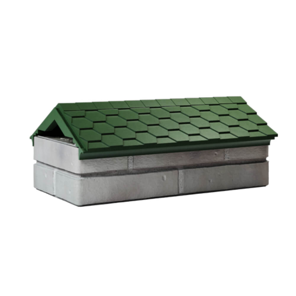 Парапет Zking Эверест Зеленый с посадкой на 1 кирпич (200/225/255мм) Раменское фото